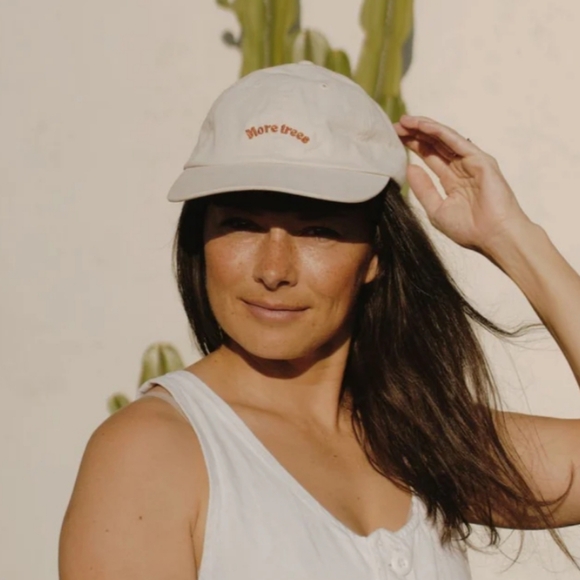 NWT Will + Bear Natural Brushed Cotton Canvas Riley Bone MORE TREES Canvas Cap - Picture 11 of 12